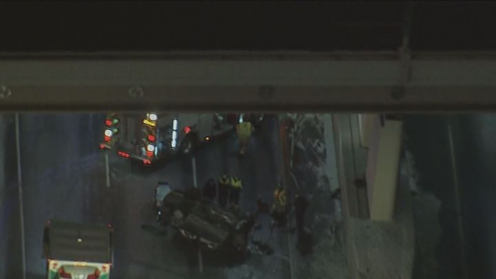 A 19-year-old man was taken to hospital with what Edmonton police described as "serious injuries" after the vehicle in which he was travelling crashed on Whitemud Drive Tuesday night.
