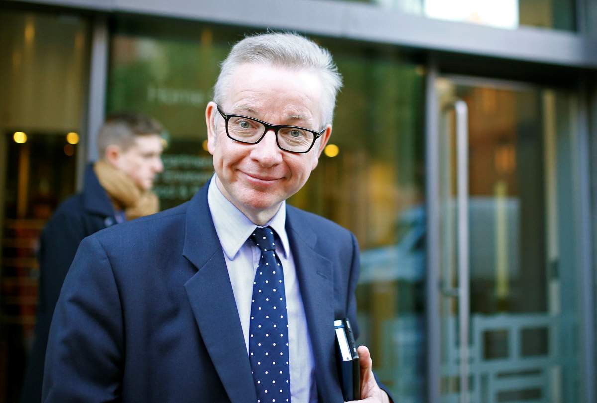 Britain’s Secretary of State for Environment, Food and Rural Affairs Michael Gove leaves his government offices in Westminster London, Britain, December 11, 2018.