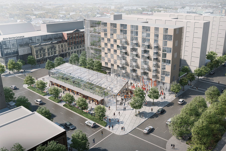 The winning design submission for the Market Lands design competition, by Daoust Lestage.