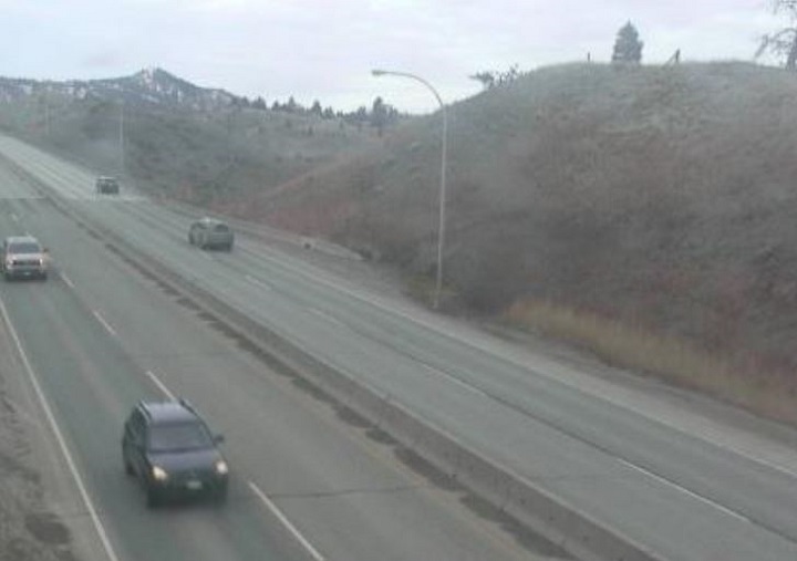 A view of Kamloops from a DriveBC webcam.