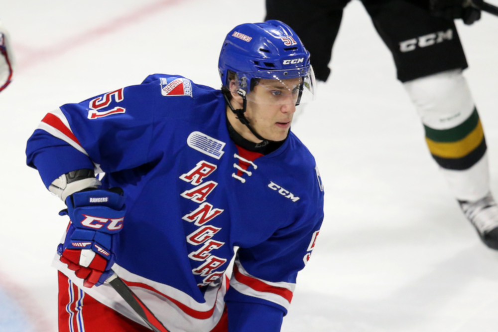 Michael Vukojevic of the Kitchener Rangers.