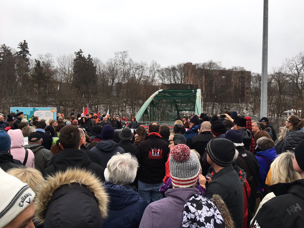 The Blackfriars Bridge reopening was met with great fanfare Saturday following an extensive 13-month rehabilitation process. 