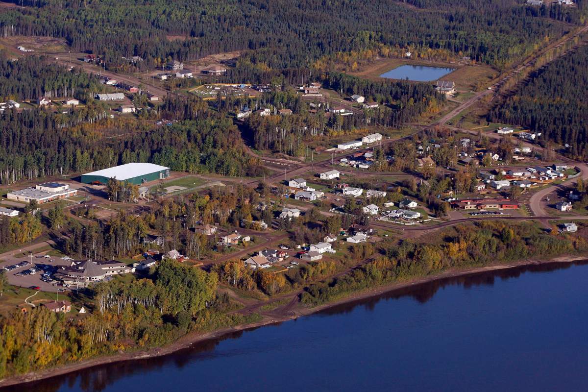 An aerial view of Fort McKay, Alta., Monday, Sept. 19, 2011. 
