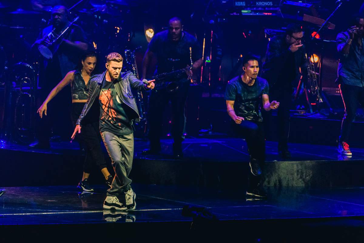 Justin Timberlake performs on stage during 'The Man of the Woods' tour at Scotiabank Arena on Oct. 9, 2018 in Toronto. 