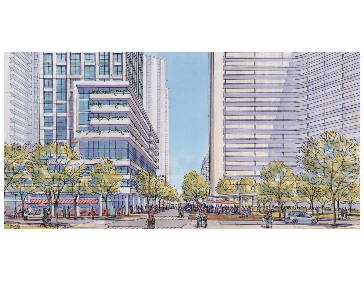 An artist rendering of the proposed development in St. James Town.