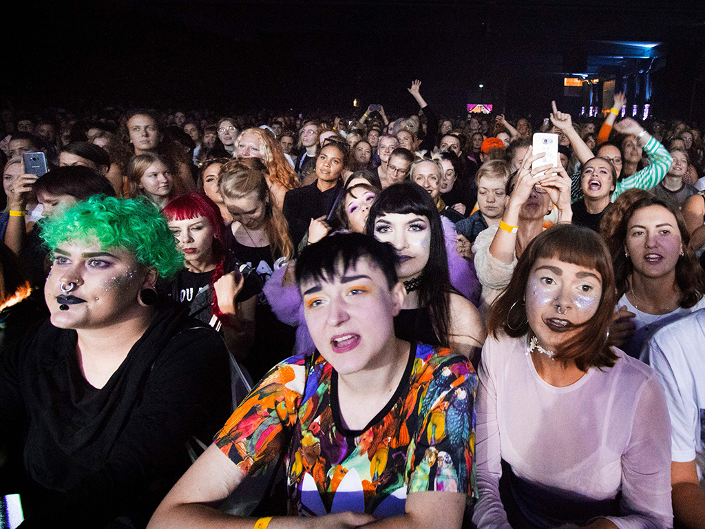 Women attend the Statement Festival at Bananpiren in Gothenburg, Sweden, on Aug. 31, 2018.

Frida Winter/AFP/Getty Images.