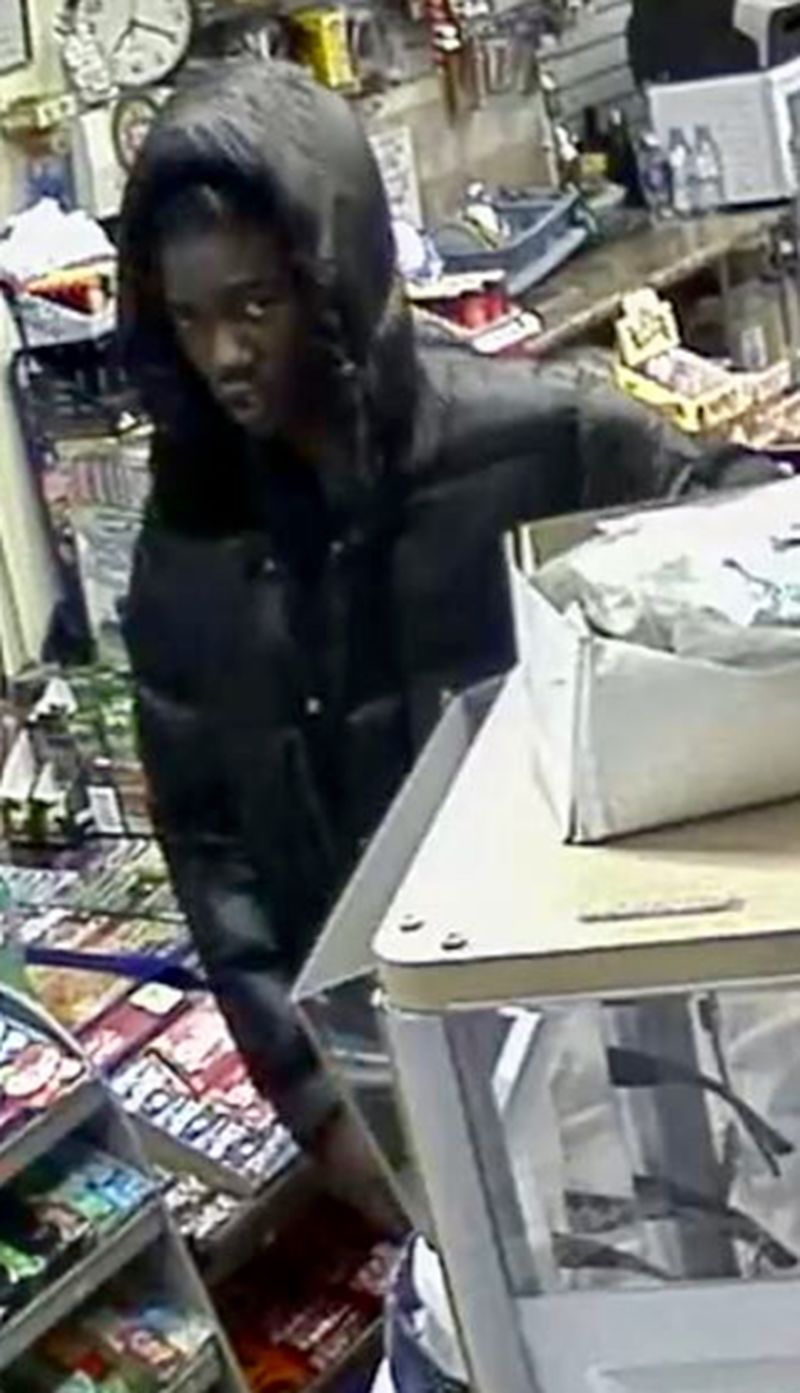 Toronto police have released security images of a suspect wanted following an alleged robbery at knifepoint near Eglinton subway station.