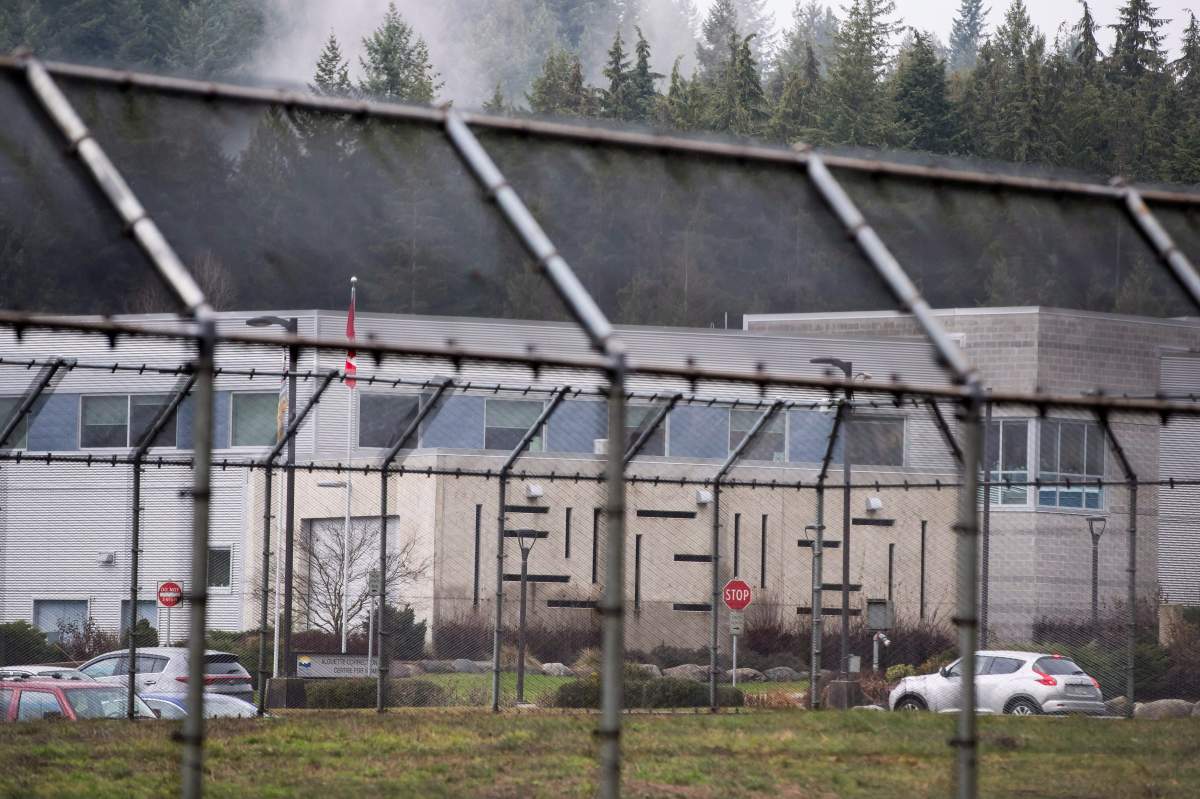 The Alouette Correctional Centre for Women is seen in Maple Ridge, B.C., Dec. 10, 2018. 
