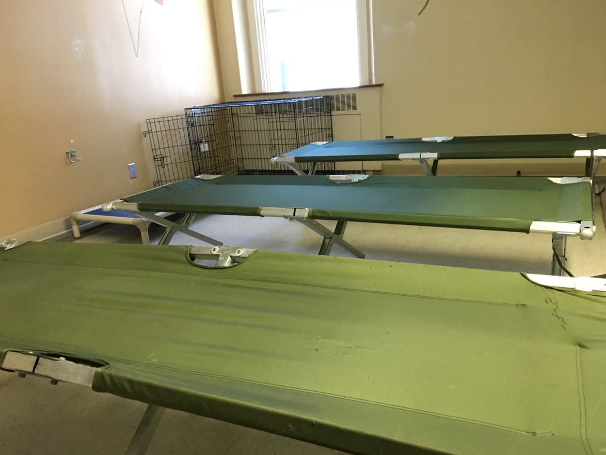 The former site of the Royal Victoria Hospital in downtown Montreal welcomed the city's homeless into its emergency shelter.