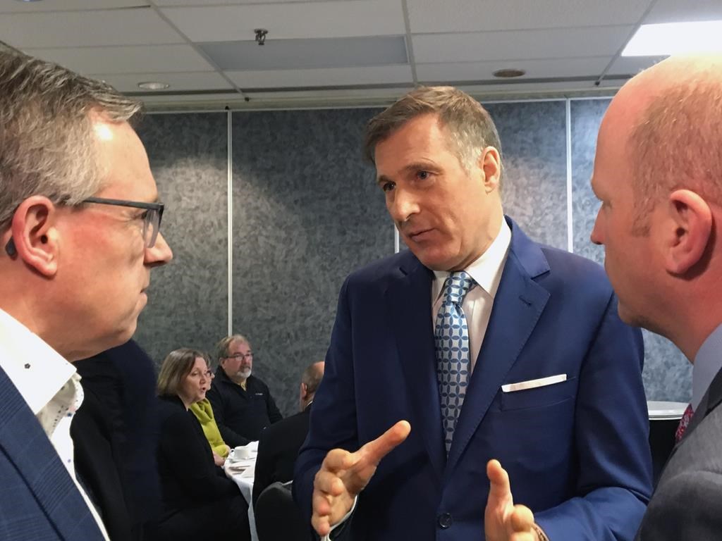 People's Party of Canada Leader Maxime Bernier speaks in Saint John, N.B., on Thursday, January 17, 2019.