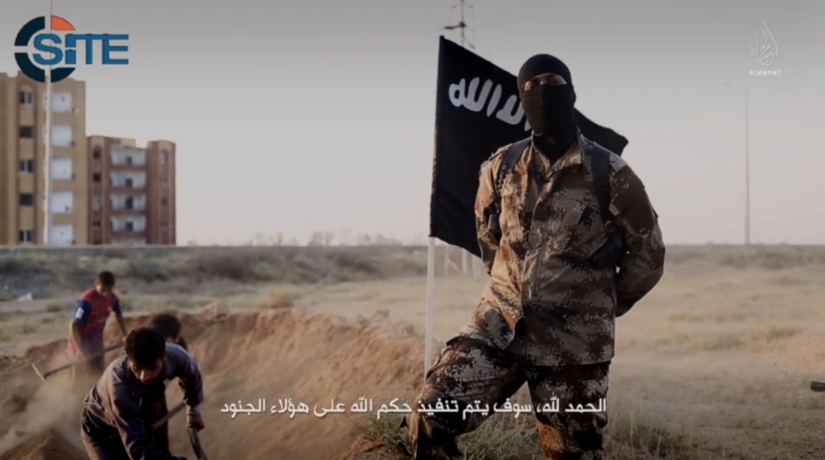 Image from the 2014 ISIS execution video ‘Flames of War,’ which was narrated by Canadian Mohammed Khalifa.