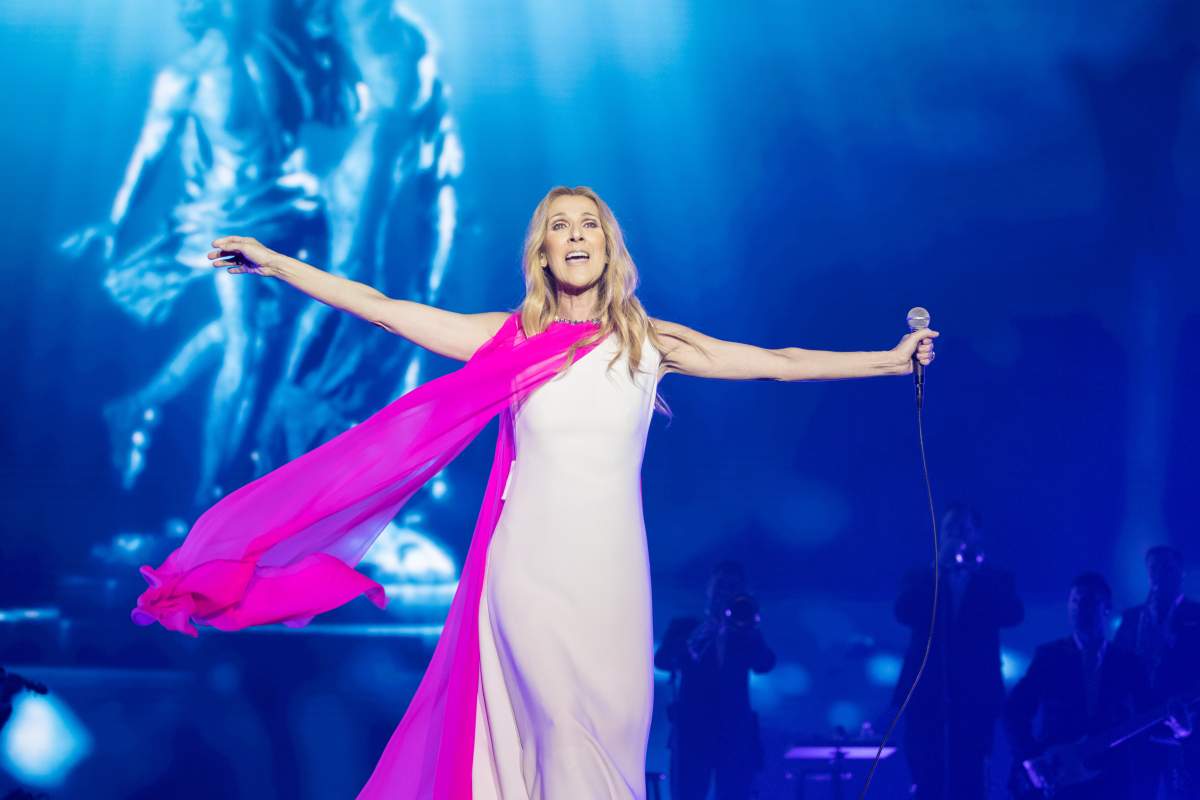 Celine Dion performs on the stage in concert at Cotai Strip Cotai Arena on June 29, 2018.