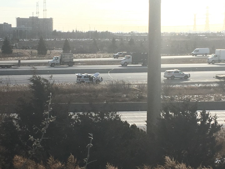 Scene of a collision involving a York police officer cruiser on Thursday.