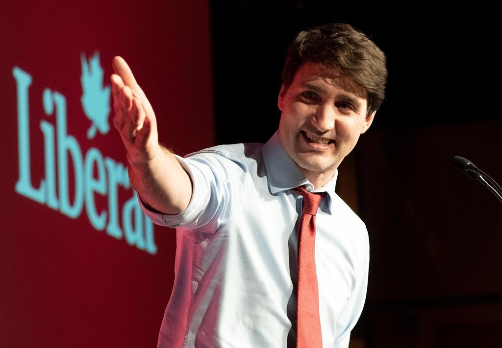 Prime Minister Justin Trudeau speaks at a Quebec wing of the Liberal Party of Canada meeting, Friday, January 25, 2019 in Quebec City. THE CANADIAN PRESS/Jacques Boissinot.
