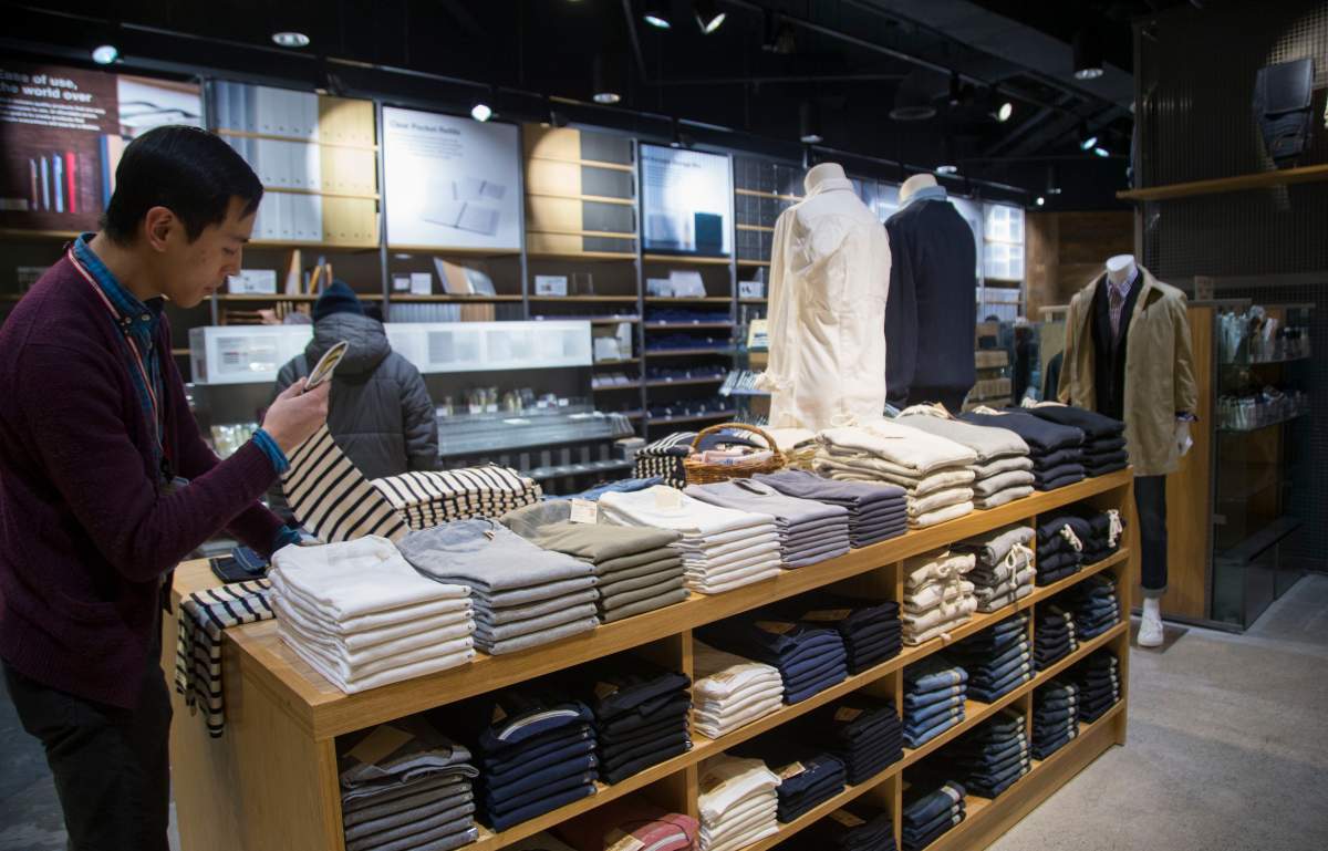 A Muji store at Dundas and Yonge in Toronto.