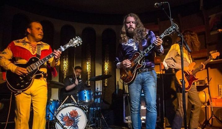 Jimmy Bowskill and Ewan Currie of The Sheepdogs perform at The Peppermint Club on October 12, 2018 in Los Angeles, Calif.
