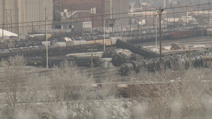 A CP train came off the tracks in southeast Calgary on Sunday.