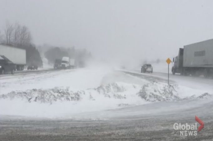 Multiple vehicles crashed on Highway 115 south of Peterborough on Monday morning.