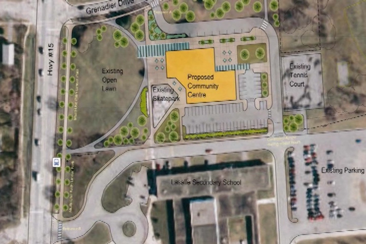 Kingston East community centre to be located just north of LaSalle Secondary School.