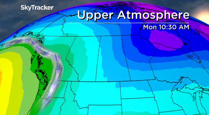 Cooler air creeps back in with an upper trough for Family Day on Monday.