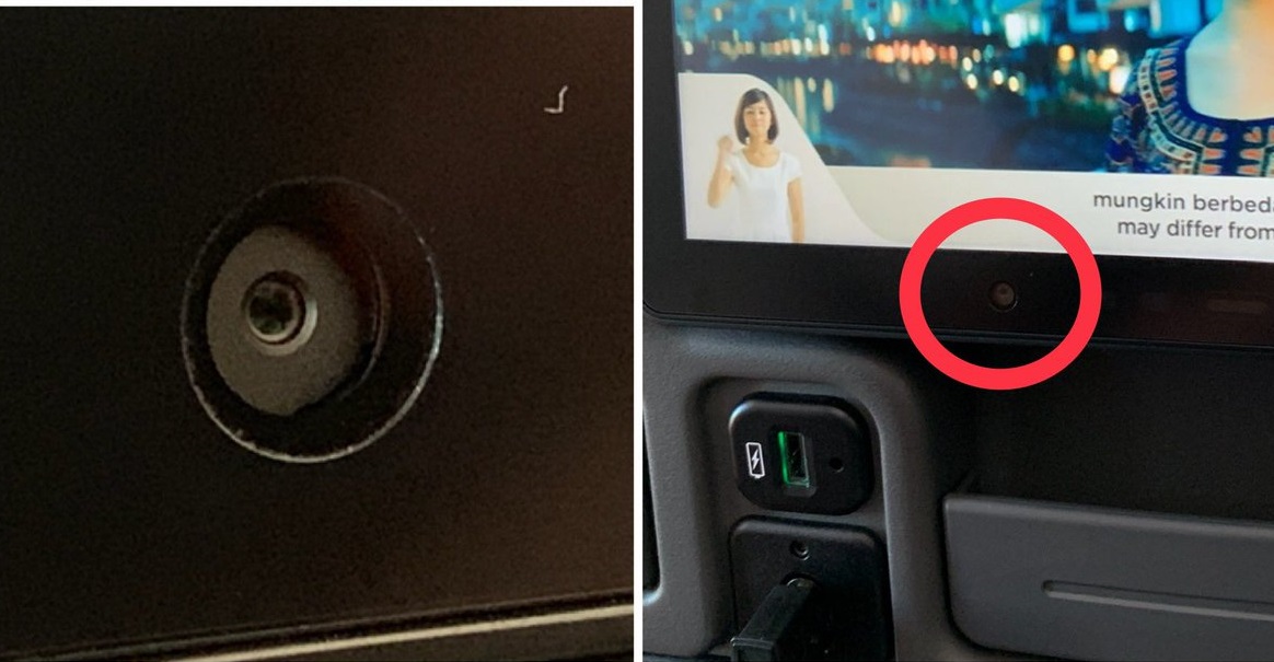 Cameras on a Singapore Airlines flight. 