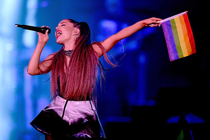 Ariana Grande performs onstage during the 2018 iHeartRadio Wango Tango.