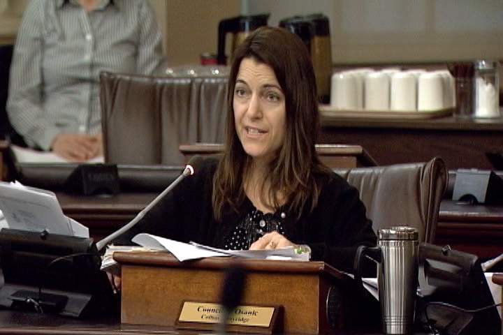 Kingston councillor Lisa Osanic worries the removal of trees to make room for a new west end subdivision will lead to more residential noise complaints from nearby trains.