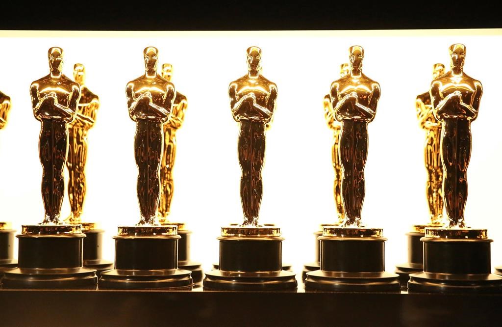 Oscar statuettes appear backstage at the Oscars in Los Angeles. (Photo by Matt Sayles/Invision/AP, File)