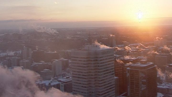 A view of Edmonton from Global News’ Skytracker camera on Feb. 8, 2019.