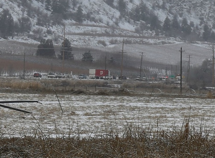 Traffic on Highway 97 was delayed as emergency crews rushed to the accident scene.