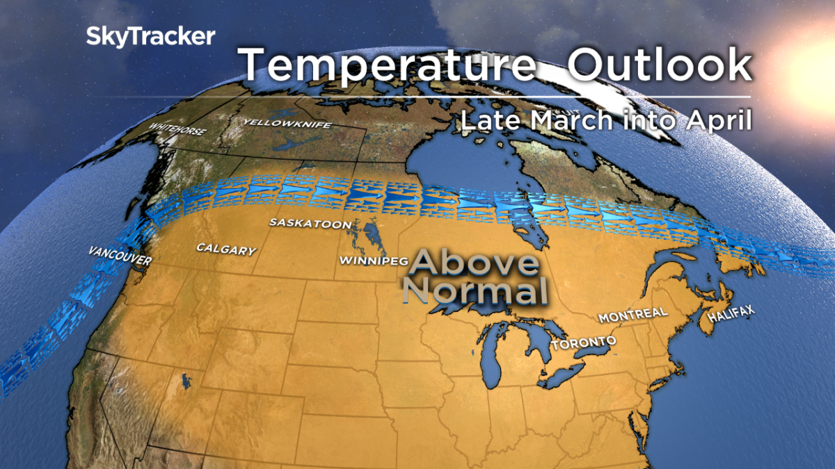 Canada’s weather forecast for late March.