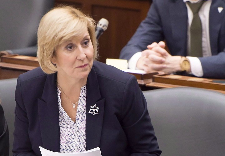 Then-Ontario Labour Minister Laurie Scott in the Ontario legislature.