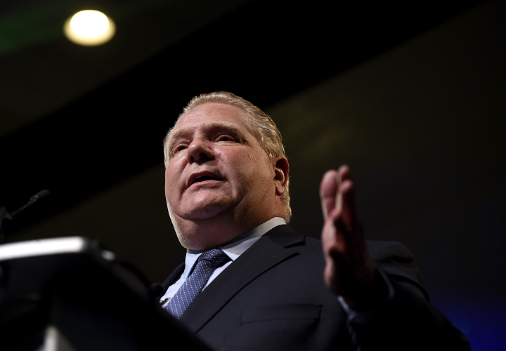 Ontario Premier Doug Ford makes a keynote address at the Manning Networking Conference in Ottawa on Saturday, March 23, 2019.