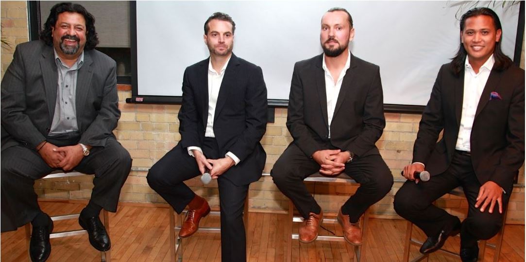 Pictured from left, Sai Mohammed, James Destephanis, Dominic Kawa, and Glenn Estrabillo.