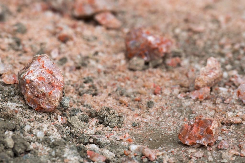 Potash as seen at a mine in Saskatchewan.