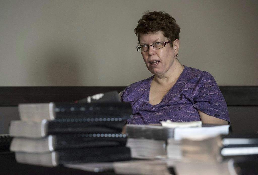 Beth MacLean, the woman at the centre of a human rights case dealing with persons with disabilities and their attempts to move out of institutions, testifies at the inquiry in Halifax on Tuesday, March 6, 2018.