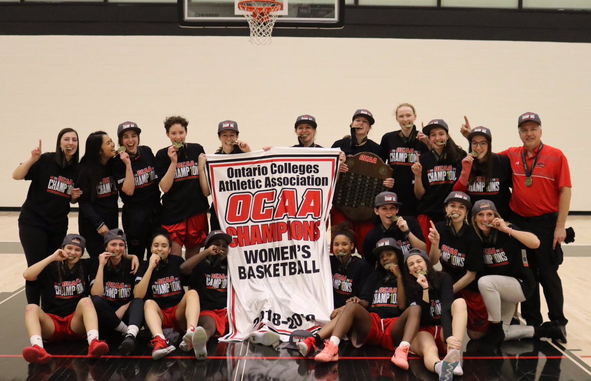 The Fanshawe Falcons' women's basketball team have won the OCAA Championship in 2018 and 2019.