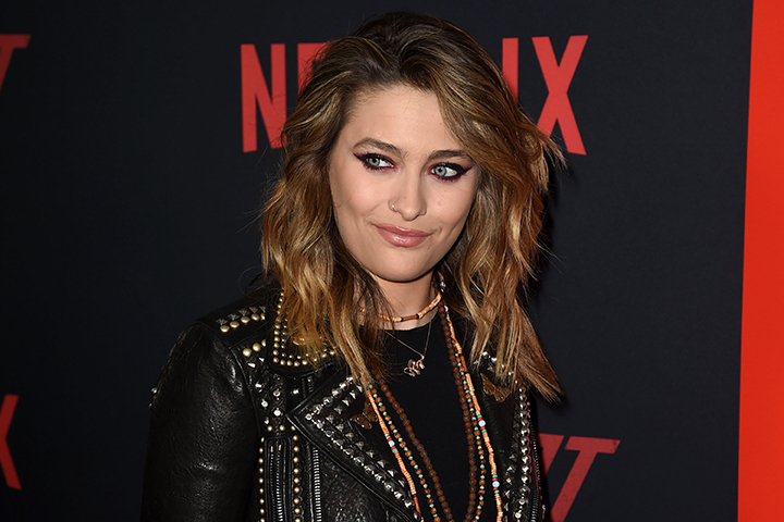 Paris Jackson arrives at the premiere of Netflix’s ‘The Dirt’ at ArcLight Hollywood on March 18, 2019 in Hollywood, Calif.