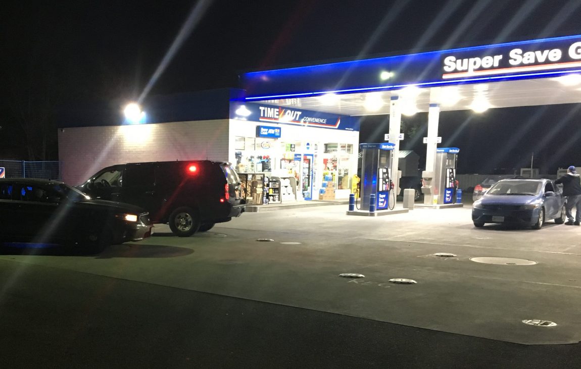 The Super Save Gas station at Highway 33 near Mills Road was robbed at knife point on Thursday night, according to staff.