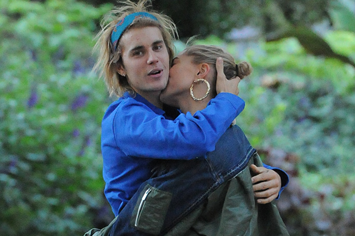 Justin Bieber and Hailey Baldwin seen at St James Park on Sept. 17, 2018, in London, England.