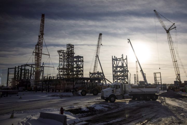 Inter Pipeline's Heartland Petrochemical Complex is shown under construction in Fort Saskatchewan, Alta., on Thursday, January 10, 2019. Canada's slow-growing petrochemical industry is headed for its biggest surge of expansion spending in five years in 2019, thanks in large part to incentive programs by federal and provincial governments.