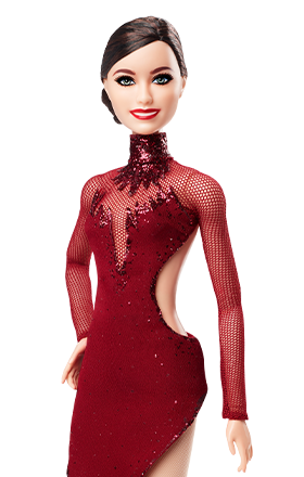 Tessa Virtue, donning her red dress she wore in the free dance at the 2018 Pyeongchang Games, is officially a Barbie.