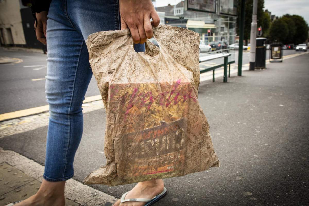Plastic bags submerged in sea water for three years could still hold a full load of shopping.