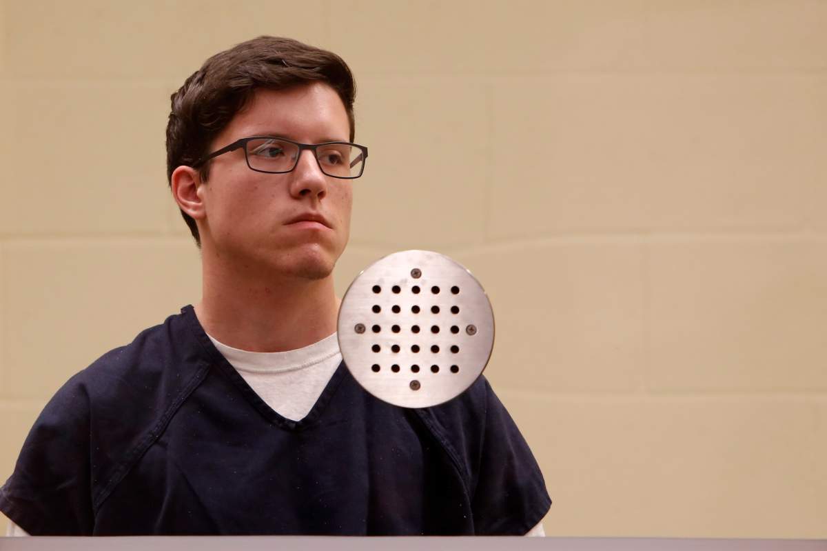 John T. Earnest appears for his arraignment hearing Tuesday, April 30, 2019, in San Diego. 