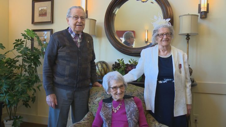 Harold Chapman, 101, Hildegarde Keller, 100, and Sophie Foster, 104, are three of the Century Club’s centenarians (pictured left to right).