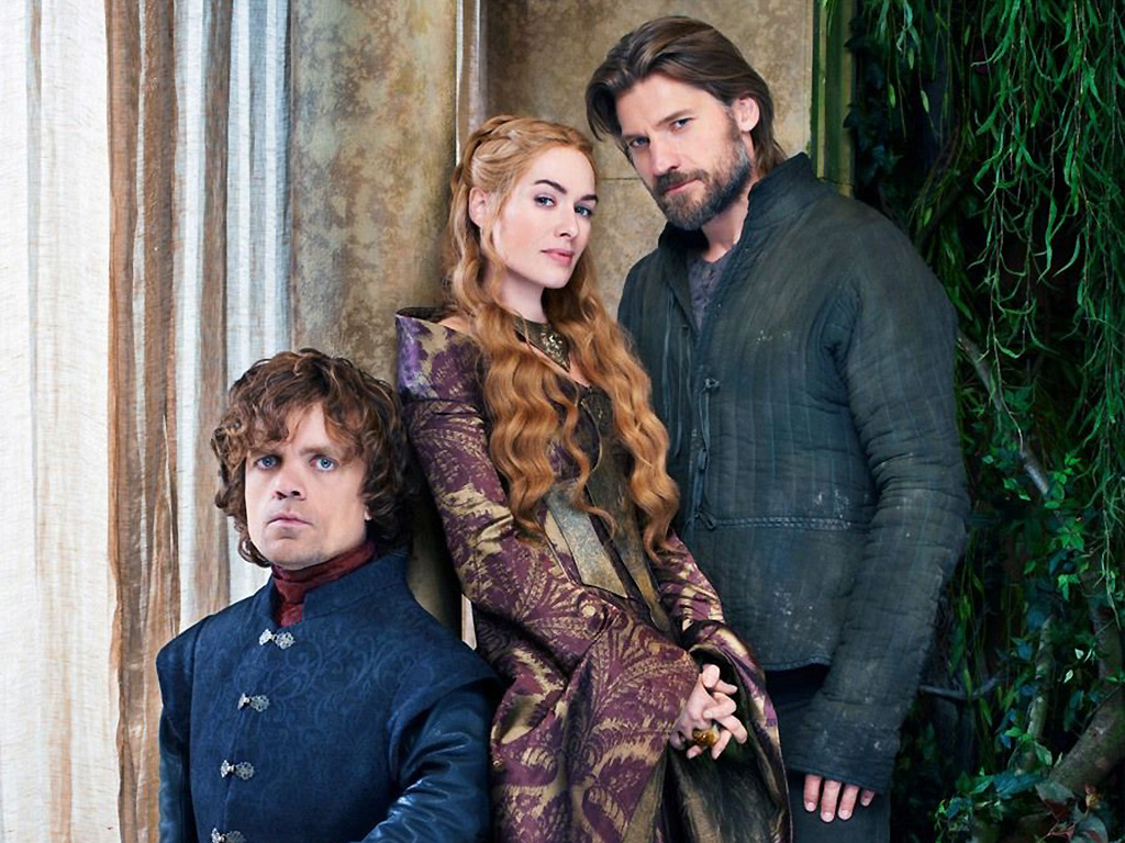 From L-R: Tyrion Lannister, Cersei Lannister, Jaime Lannister