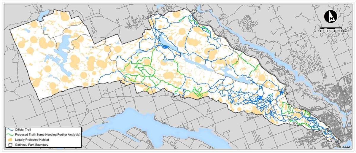 An NCC map of Gatineau Park.