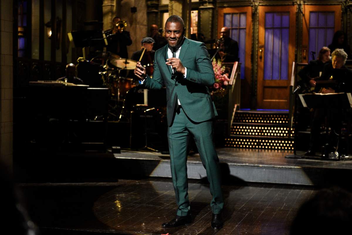 Host Idris Elba during a monologue on ‘Saturday Night Live, March 9, 2019.