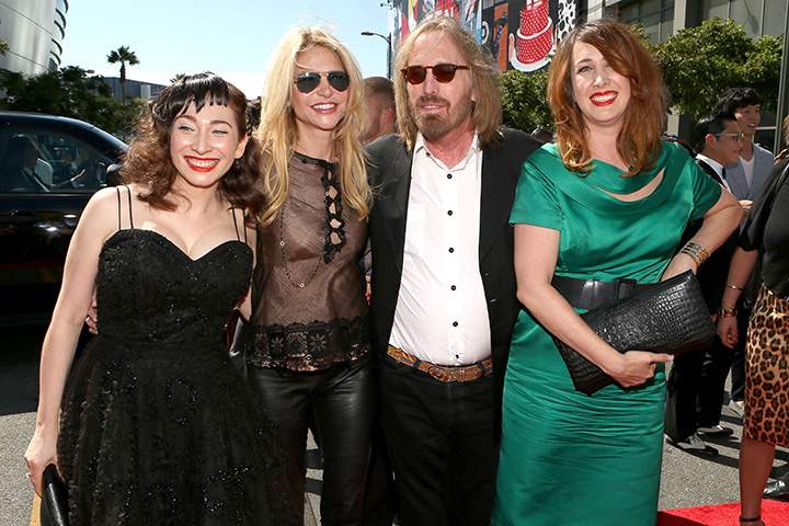 (L-R) Regina Spektor, Dana York Petty, Tom Petty and Adria Petty arrive at the 2012 MTV Video Music Awards at the Staples Center on Sept. 6, 2012 in Los Angeles, Calif.