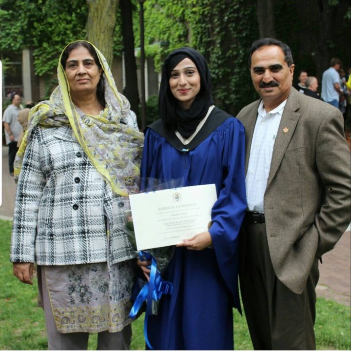 Sahresh Tabrez at her university graduation.